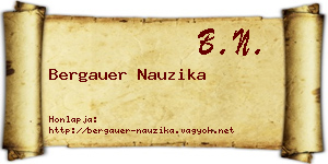 Bergauer Nauzika névjegykártya